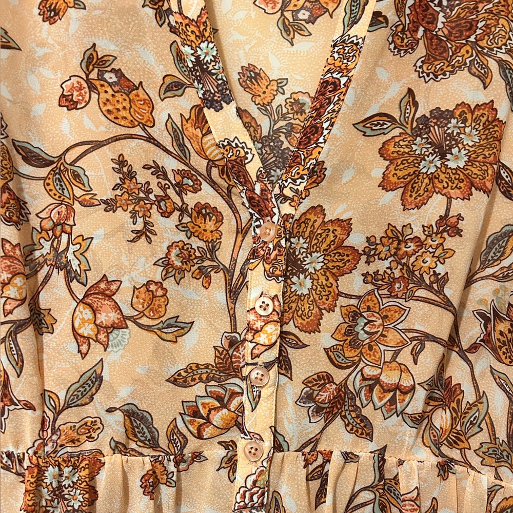 Like New Torrid Outlander Lexie Floral Chiffon Hi-Lo Babydoll Tunic - Picture 8 of 16